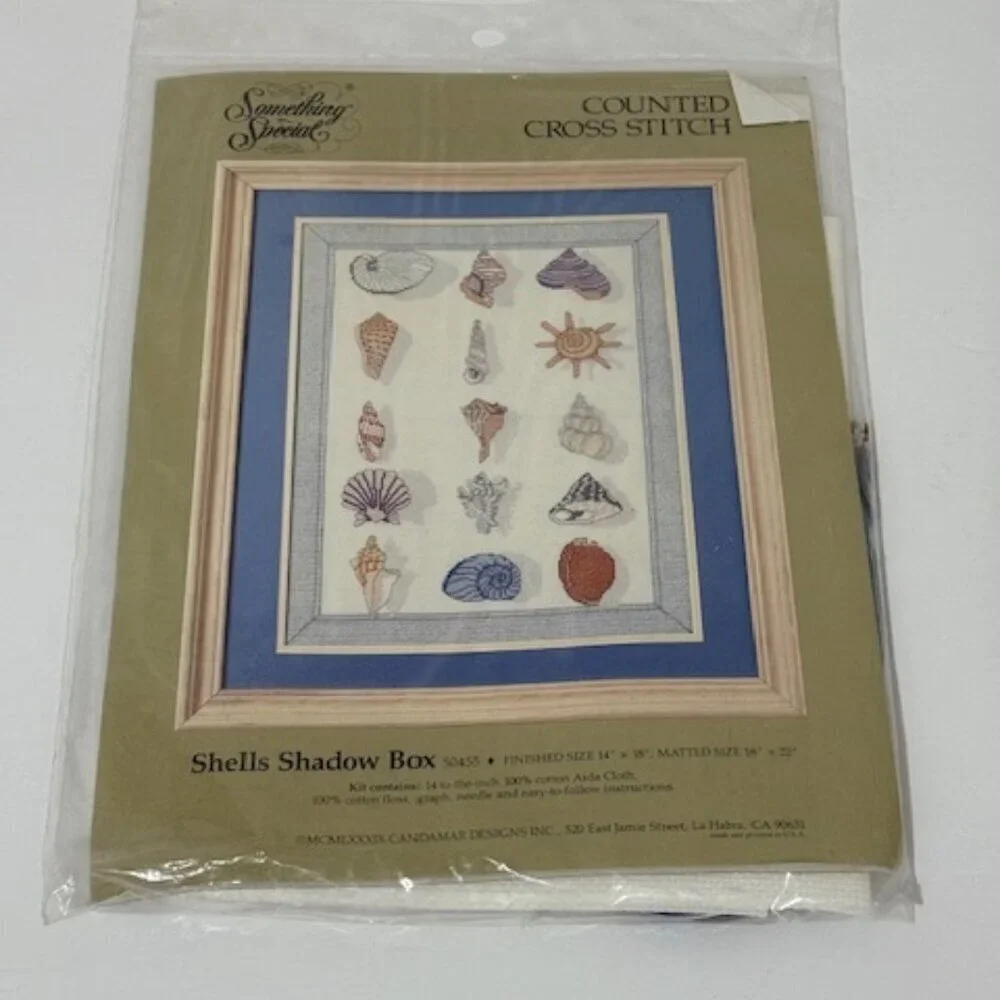 Something Special Shells Shadow Box Counted Cross Stitch Kit 50455